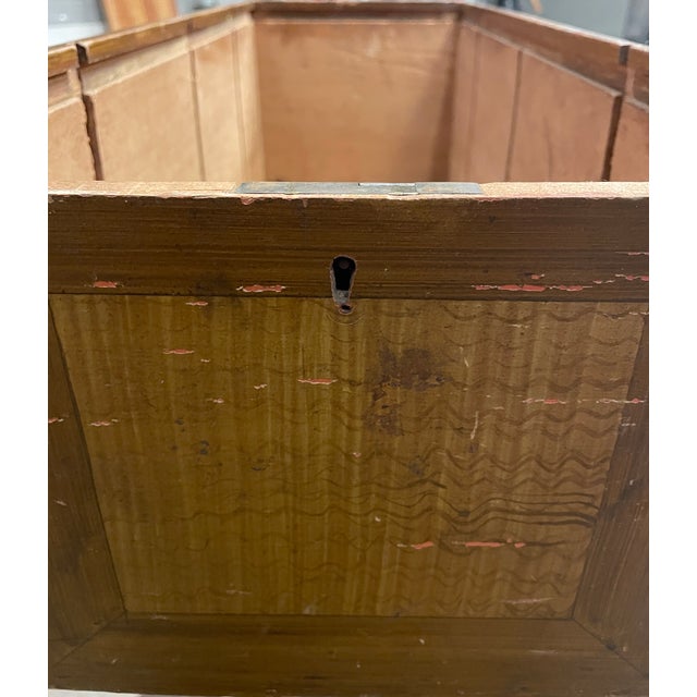 Antique Faux Grained Box With Sliding Top For Sale - Image 6 of 7