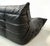 French Togo Sofa in Thick Black Cow Leather attributed to Michel Ducaroy for Ligne Roset, 1970s For Sale - Image 9 of 12