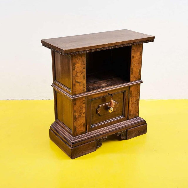 Wooden Bedside Table, 1950s For Sale - Image 6 of 6