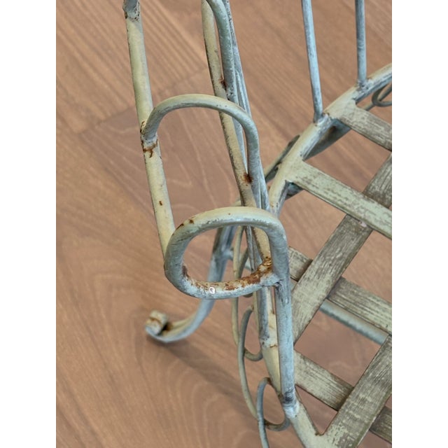 Mid-Century French Wrought Iron Garden Chairs in the Style of Mathieu Matégot - A Pair For Sale - Image 16 of 18