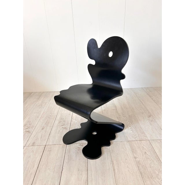 Very rare Panton Mod chair: Pantonic 5000 in black beech. In 1992 Verner Panton designed three models 5000, 5010, 5020...