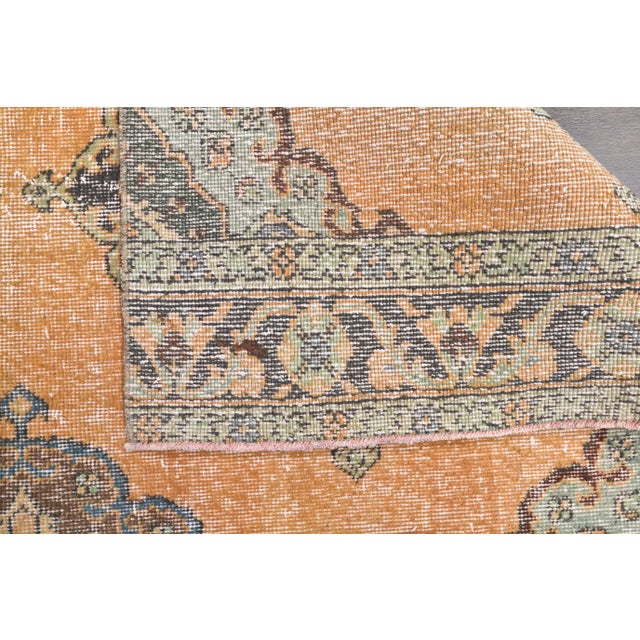 1960s Turkish Hand-Knotted Oriental Runner Rug For Sale - Image 6 of 8