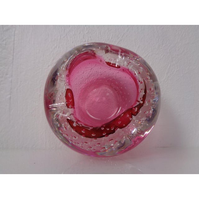 Pink Sommerso Murano Glass Ashtray, Italy, 1960s For Sale - Image 12 of 15
