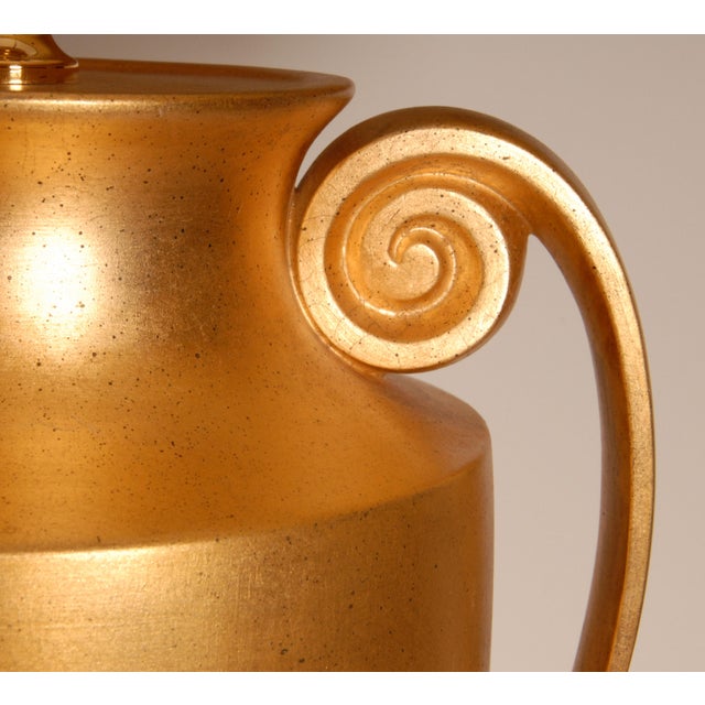 Vintage Italian Etruscan Vase Lamps Traditional Gold Table Lamps Style the Etrusque - a Pair For Sale - Image 11 of 15