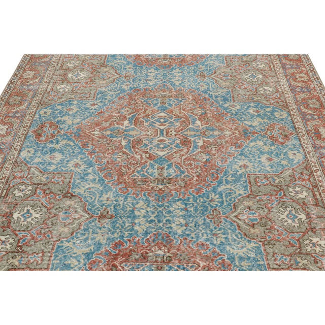 1950s Vintage Turkish Rug With Polychromatic Geometric Medallion, From Rug & Kilim For Sale - Image 5 of 7