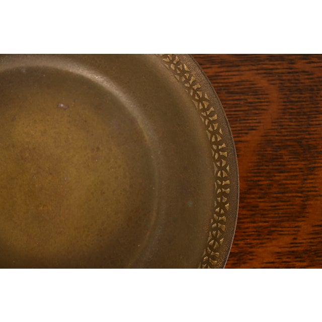 Bronze Tiffany Studios New York Bronze Shallow Bowl or Plate With Decorative Border For Sale - Image 8 of 13