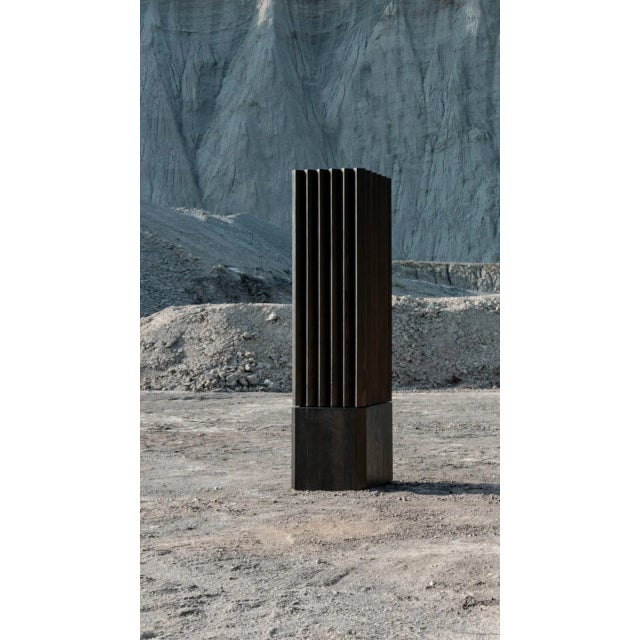 Contemporary 210 Wood Column with Lacquered Interiors by Cara Davide For Sale - Image 3 of 11