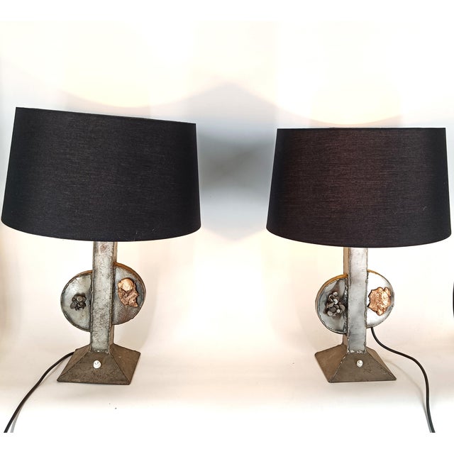 Brutalist Table Lamps, 1970s, Set of 2 For Sale - Image 6 of 12
