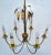 1960s Maison Charles Style Feuilles Gold Leaf & Brass 6-Light Chandelier France 1960 For Sale - Image 5 of 13