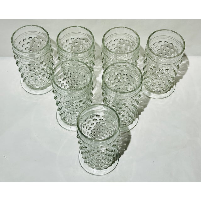 Vintage Fenton Glass Hobnail Glass Tumblers Set of 7 Chairish