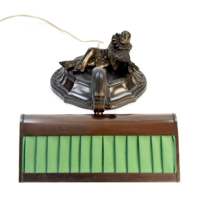 Piano Lamp with Sculpture of Pierrot, Early 20th Century For Sale - Image 4 of 8