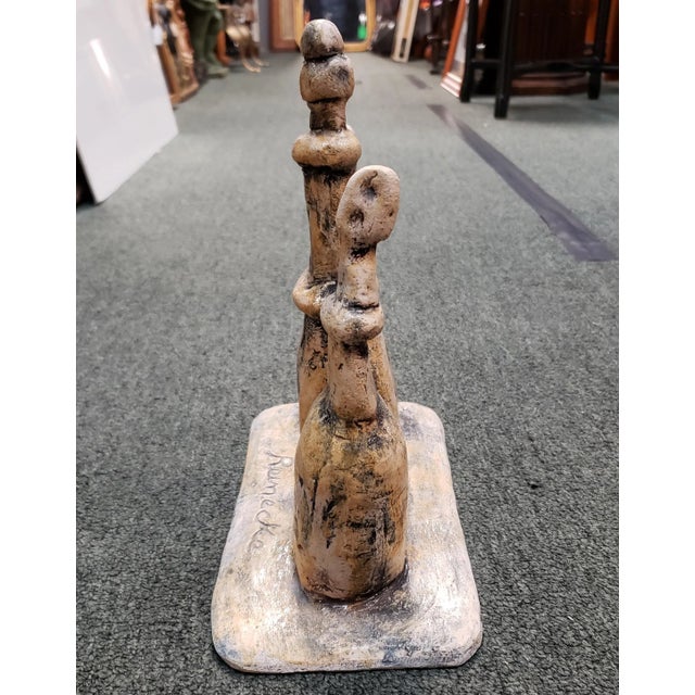 Up for sale is a Mid 20th Century Abstract Figural Group Clay Sculpture Signed Reinecke (Gladys), New Orleans! It measures...
