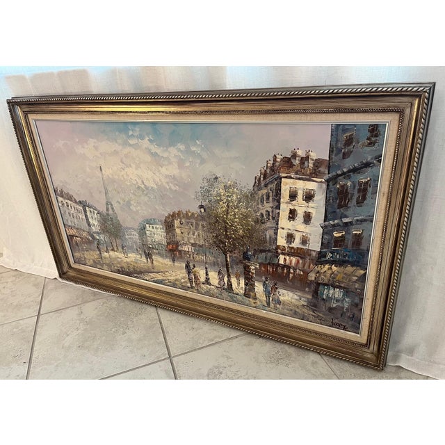 This is an original early 1900s oil on canvas by the famous Paris Cityscape artist Caroline Burnett (1877-1950). This is...