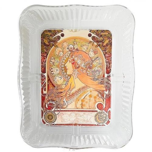 Vintage Art Nouveau Glass Picture Frame in Crystal, 1980s For Sale - Image 9 of 9