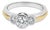 Platinum & 18k Diamond Ring, Size 6.75 For Sale