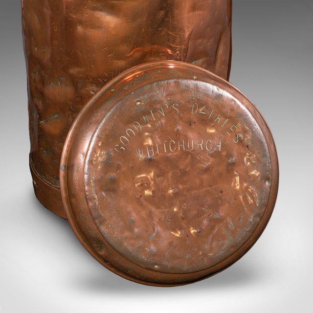 1950s Vintage Dairy Set, English Copper, Milk Churn, Pail, Country Kitchen, Circa 1950 For Sale - Image 5 of 12