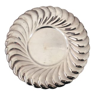 Mid-Century Silver Plated Platter For Sale