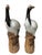 This striking pair of vintage ceramic crane sculptures brings classic Asian art style and elegance to any setting. Modeled...