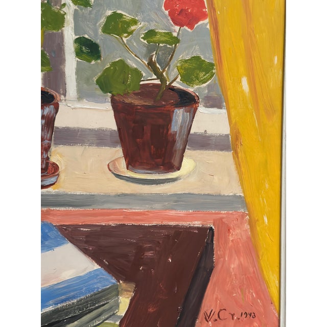 Unknown, Books and Blossoms, 1950s, Oil on Panel, Framed For Sale - Image 6 of 18