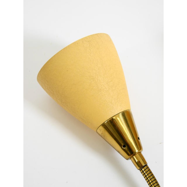 Mid-Century Modern Brass Wall Lamp with Gooseneck and Double Shade by Cosack Leuchten, 1950s For Sale - Image 13 of 18