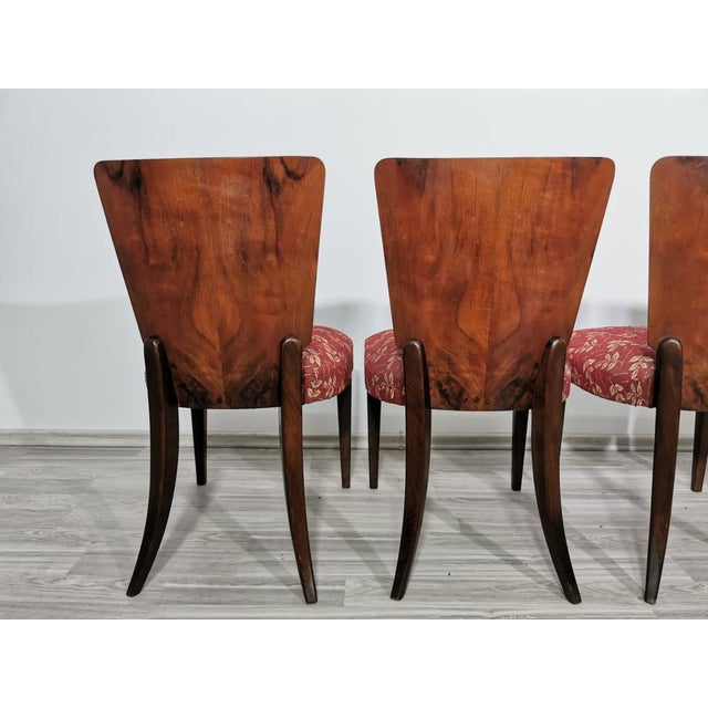 Art Deco Dining Chairs by Jindrich Halabala, 1940s, Set of 4 For Sale - Image 13 of 15