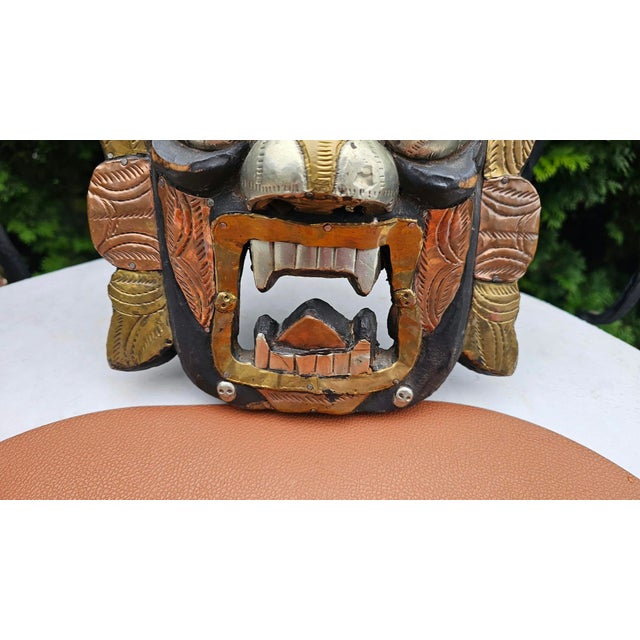 Mahakala Tibetan Himalayan Mask, 1950s For Sale - Image 3 of 6