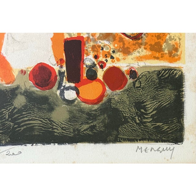 Vintage Mid Century Abstract Impressionist Lithograph of People on Beach For Sale In Philadelphia - Image 6 of 8