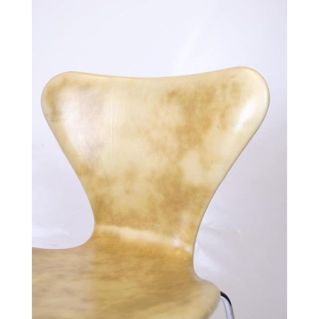 Chairs in Natural Leather from Fritz Hansen, 1955, Set of 8 For Sale - Image 6 of 12