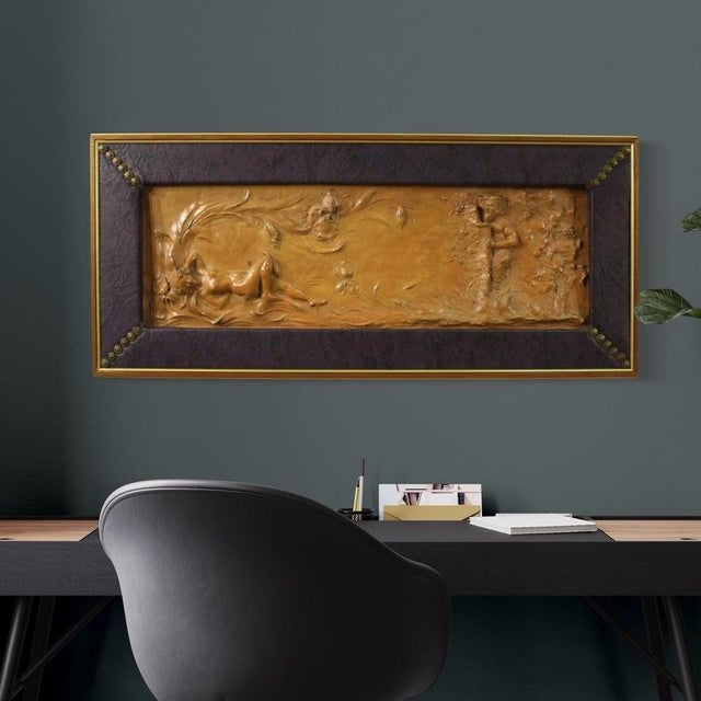 Ceramic French Terracotta Bas-Relief, 1920 For Sale - Image 7 of 11
