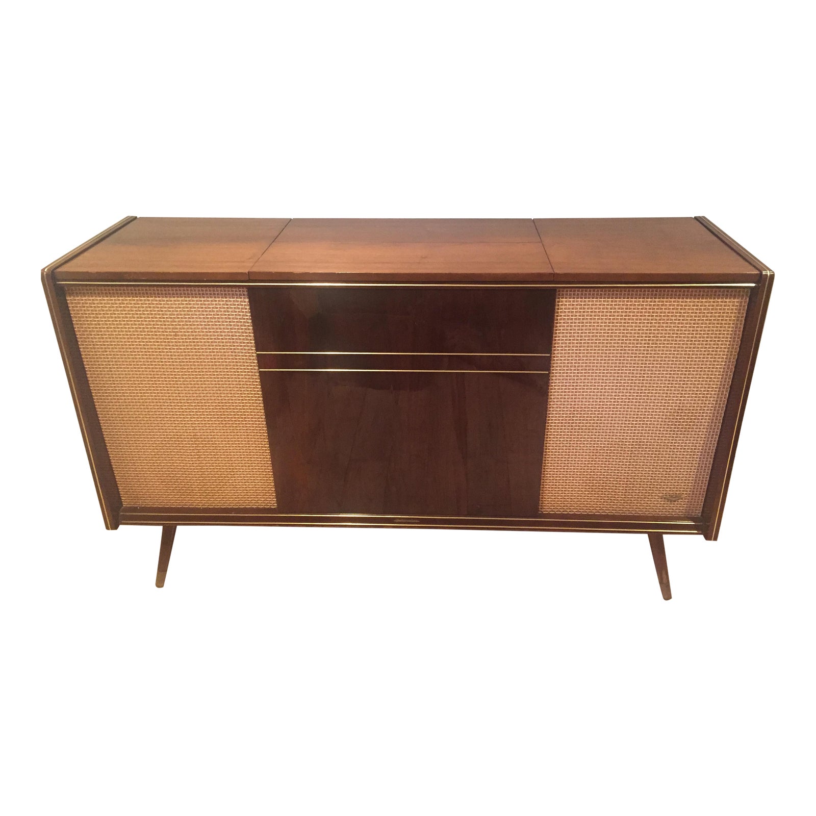Vintage Korting Delmonico Console With Tube Radio Telefunken