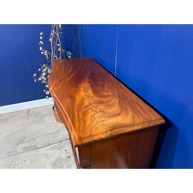 Antique Victorian Carved Flame Mahogany Sideboard For Sale - Image 6 of 18