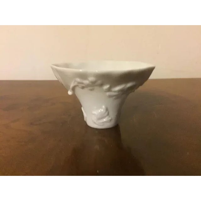 Antique 19th Century Chinese Monochrome Blanc de Chine Porcelain Libation Cup For Sale In New York - Image 6 of 11