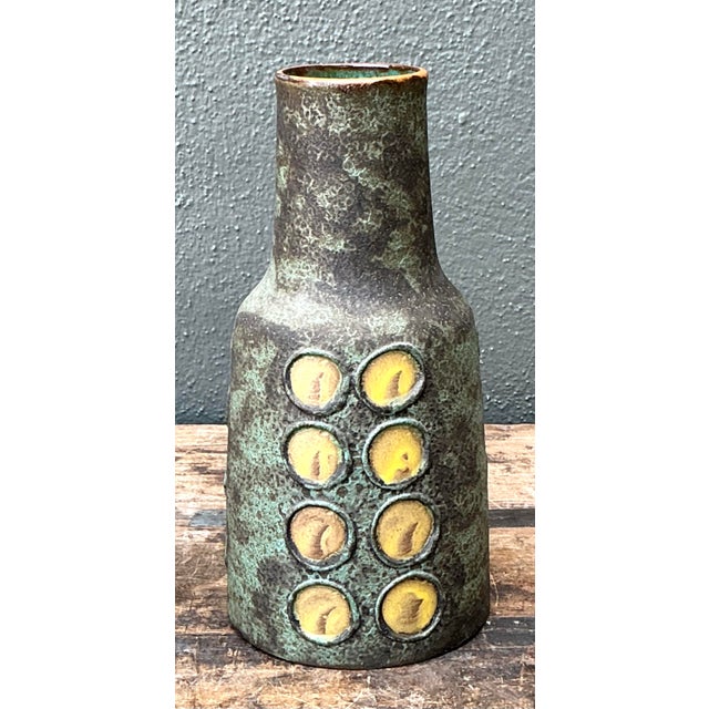 Vintage West German Original Studio Pottery Vase For Sale - Image 12 of 12