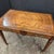 Mid 19th Century Regency Walnut & Rosewood Inlaid Table W/2 Drawers, Brass Beading, Ornate Handles, on Square Tapered Legs on Brass Casters For Sale In Atlanta - Image 6 of 15