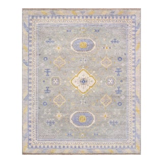 Pasargad Home Khotan L. Blue Wool Area Rug- 8' 1'' X 10' 0'' For Sale