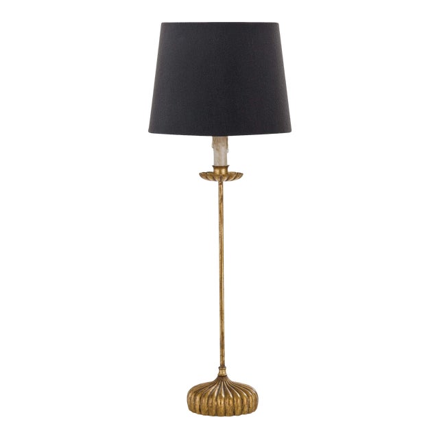 Regina Andrew Clove Stem Buffet Table Lamp With Black Shade For Sale