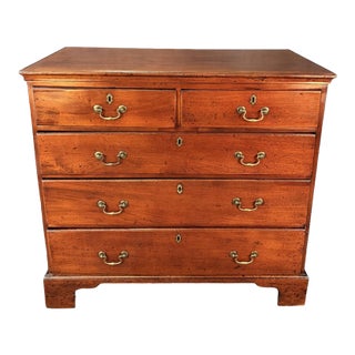 18th Century Solid Mahogany 5-Drawer Chest For Sale