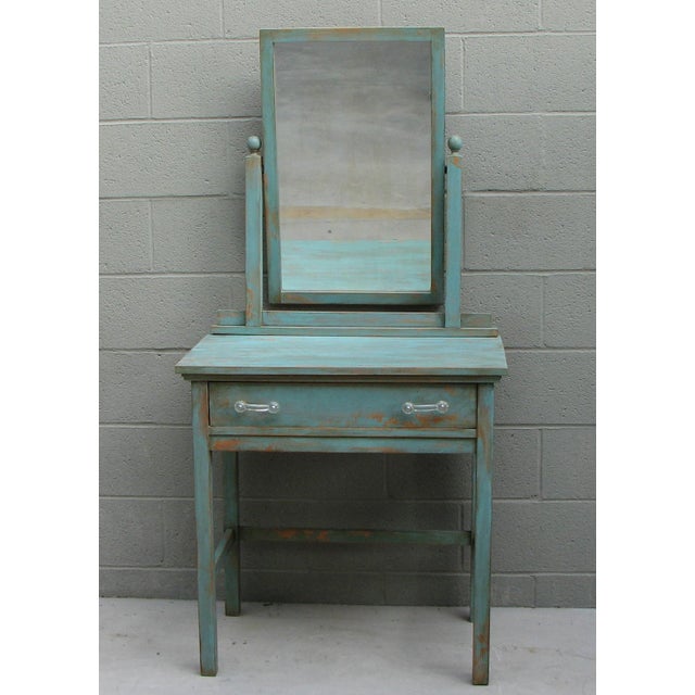 1930s Vintage Vanity Desk With Mirror Chairish