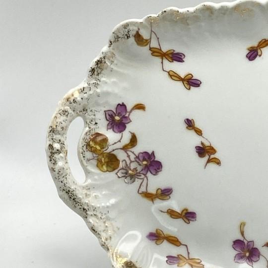 French Limoges Ak CD Antique Hand Painted Porcelain Tray / Platter 13.5-inch (Klingenberg/Dwenger) France 1900's For Sale - Image 3 of 18