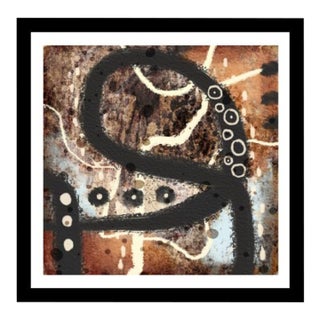 Neutral & Grungy Polyptych Grid 7 - #6 - 8x8 Abstract Painting Reproduction by Susan Olivio For Sale