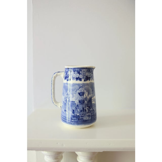 Antique Wedgwood Ferrara Small Pitcher With Harbor Scene - C. 1900's For Sale - Image 10 of 10