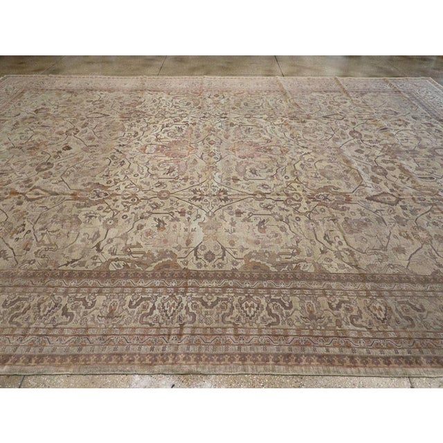 Galerie Shabab Collection Early 20th Century Turkish Oushak Oversize Carpet For Sale - Image 4 of 8
