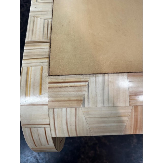 Wood Hand-Painted Lacquered Console/Desk by Alessandro for Baker, Circa 1980 For Sale - Image 7 of 8