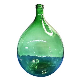 Large Antique Demijohn Carboy Hand Blown Bottle For Sale