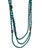 Great handmade paper beaded necklace with brass and gold painted beads toggle clasp.