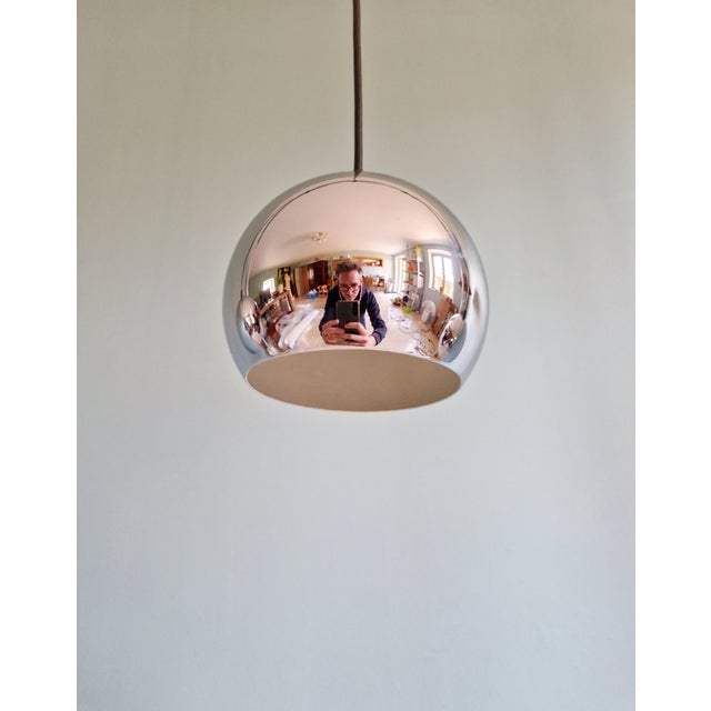 1970s Space Age Eyeball Pendant Lights in Chromed Metal, 1970s, Set of 3 For Sale - Image 5 of 16
