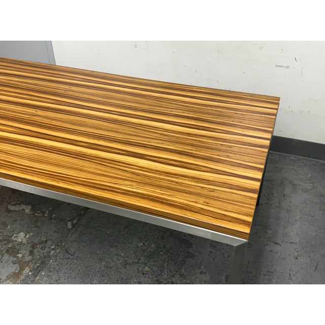2010s Room & Board Parsons Zebrawood Dining Table For Sale - Image 5 of 12