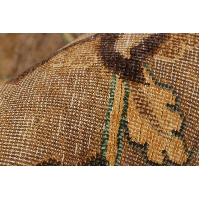 Textile Rug & Kilim’s Polonaise Style Rug in Beige-Brown With Floral Patterns For Sale - Image 7 of 8