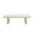 Channeled seat bench with cerused oak base in white velvet. Floor clearance: 12" H X 32" W *Wood has natural variations...