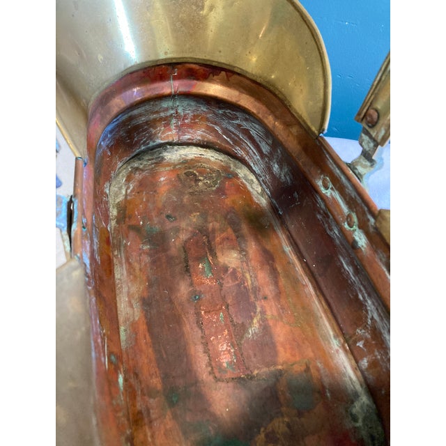 Copper Mid 20th Century Vintage Brass & Copper Basket With Handle For Sale - Image 8 of 8